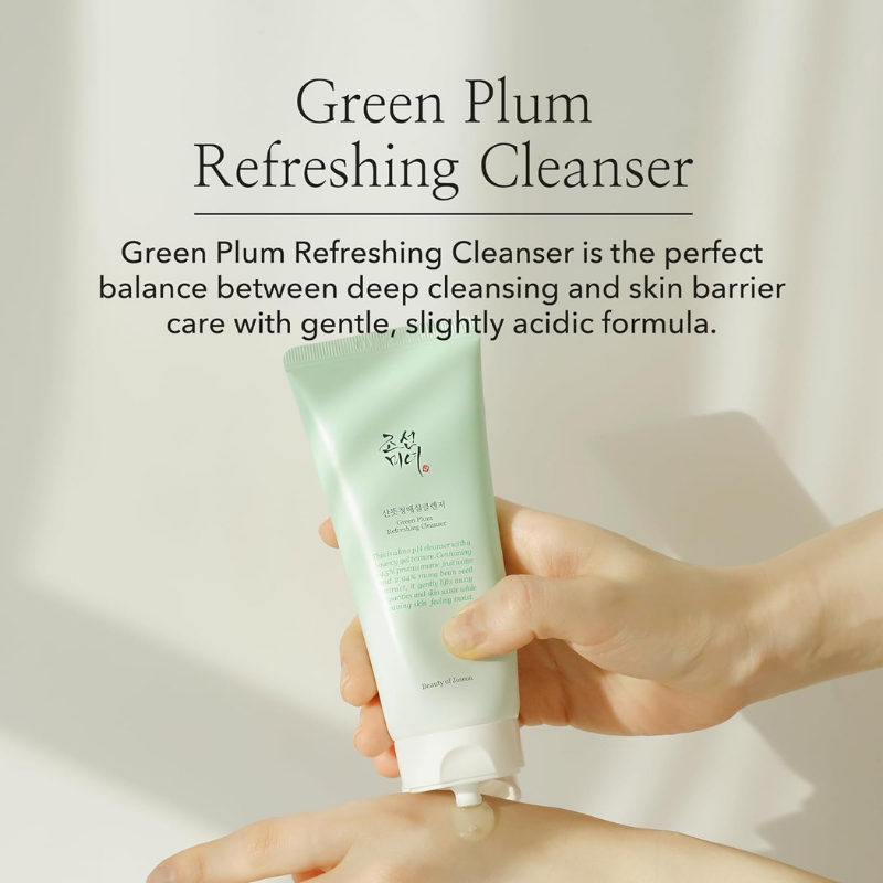 Green Plum Refreshing Cleanser – BEAUTY OF JOSEON | Limpiador Facial Suave con Ciruela Verde para Piel Limpia y Equilibrada