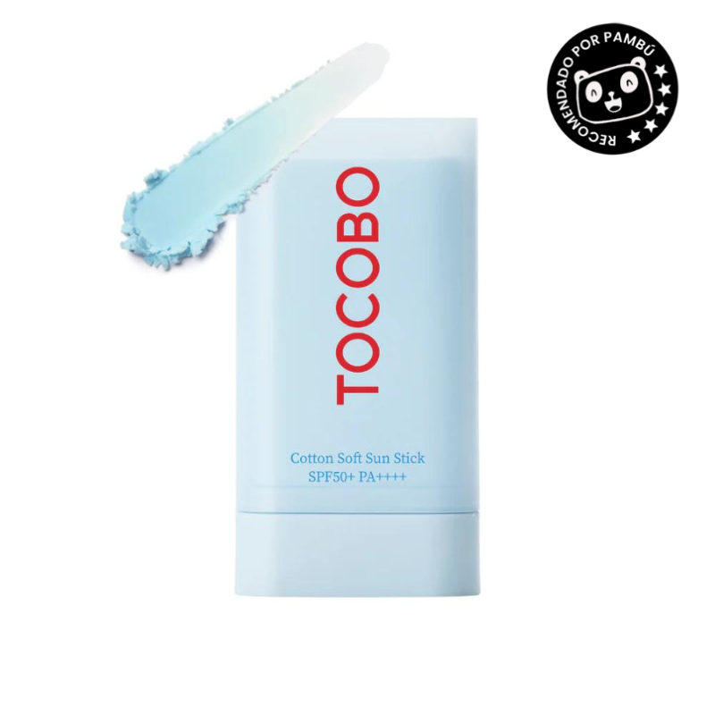 Cotton Soft Sun Stick SPF 50+ PA++++ – TOCOBO | Protector Solar en Barra con Alta Protección y Acabado Suave tipo Algodón