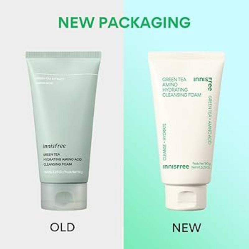 Limpiador Facial Hidratante con Té Verde - Green Tea Amino Hydrating Cleansing Foam Innisfree | Limpieza y Humectación