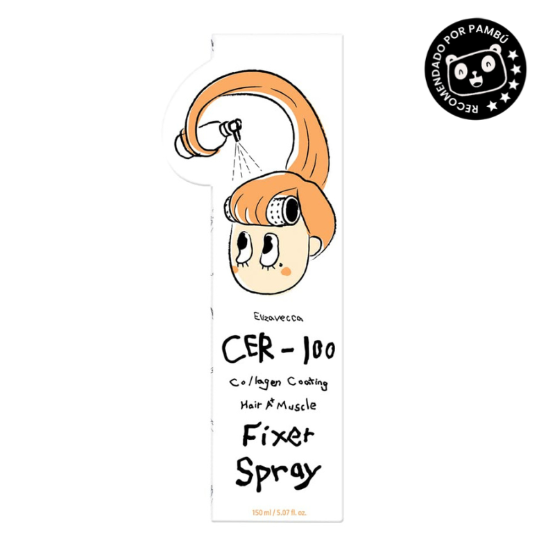 Fixer Spray CER-100 Collagen Coating Hair Muscle – ELIZAVECCA | Spray Fijador con Colágeno para Fortalecer y Proteger el Cabello