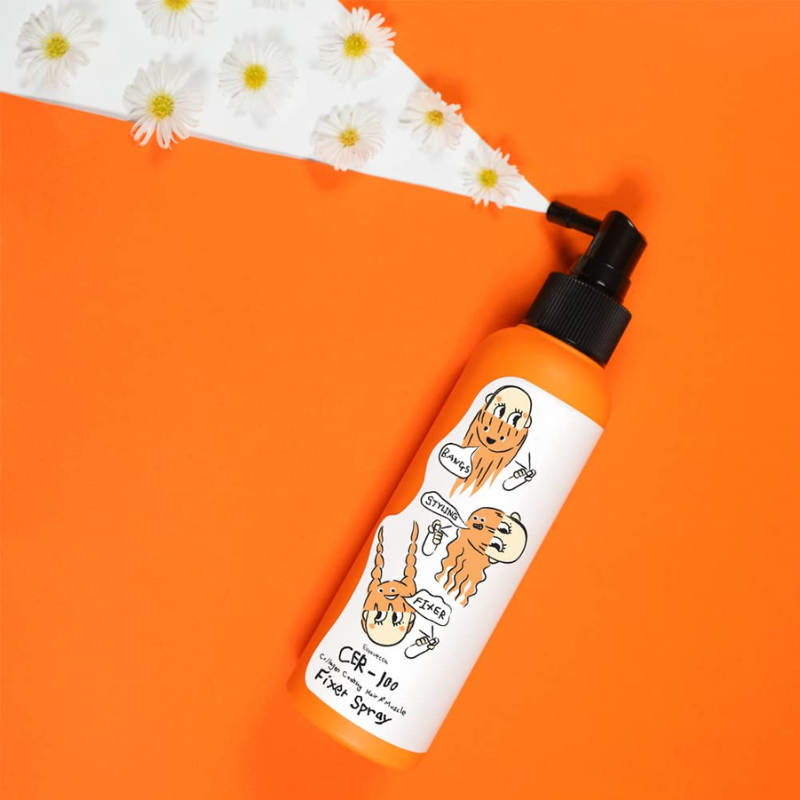 Fixer Spray CER-100 Collagen Coating Hair Muscle – ELIZAVECCA | Spray Fijador con Colágeno para Fortalecer y Proteger el Cabello