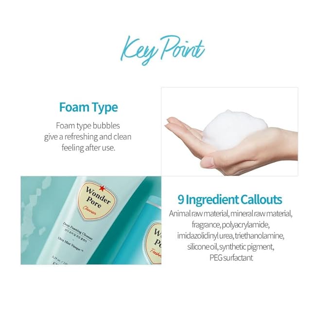 Wonder Pore Deep Foaming Cleanser – ETUDE HOUSE | Limpiador Facial Profundo para Piel Grasa y Poros Dilatados
