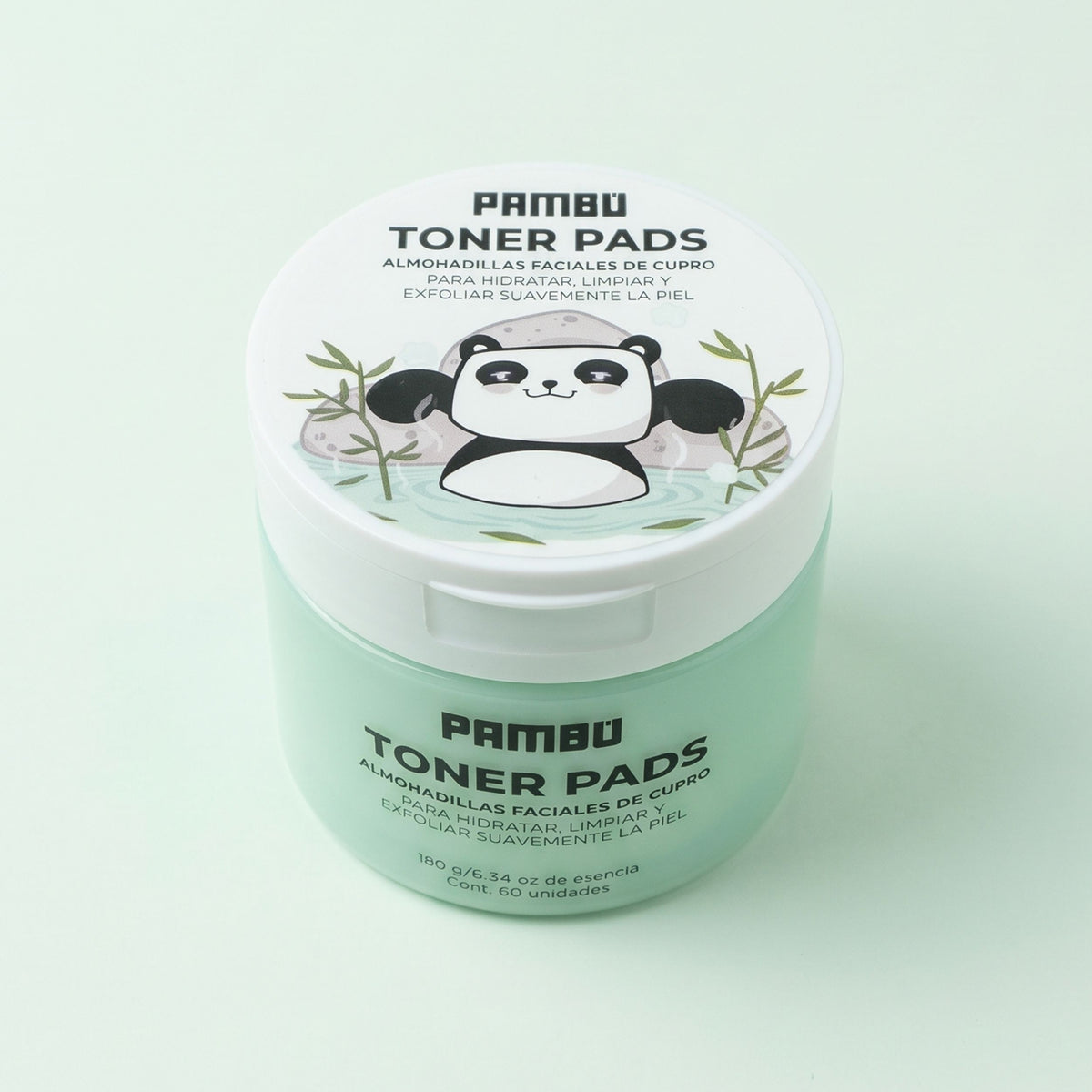 PAMBÚ Toner Pads — Almohadillas Faciales de Cupro con Centella Asiática y Árbol de Té | 60 pads