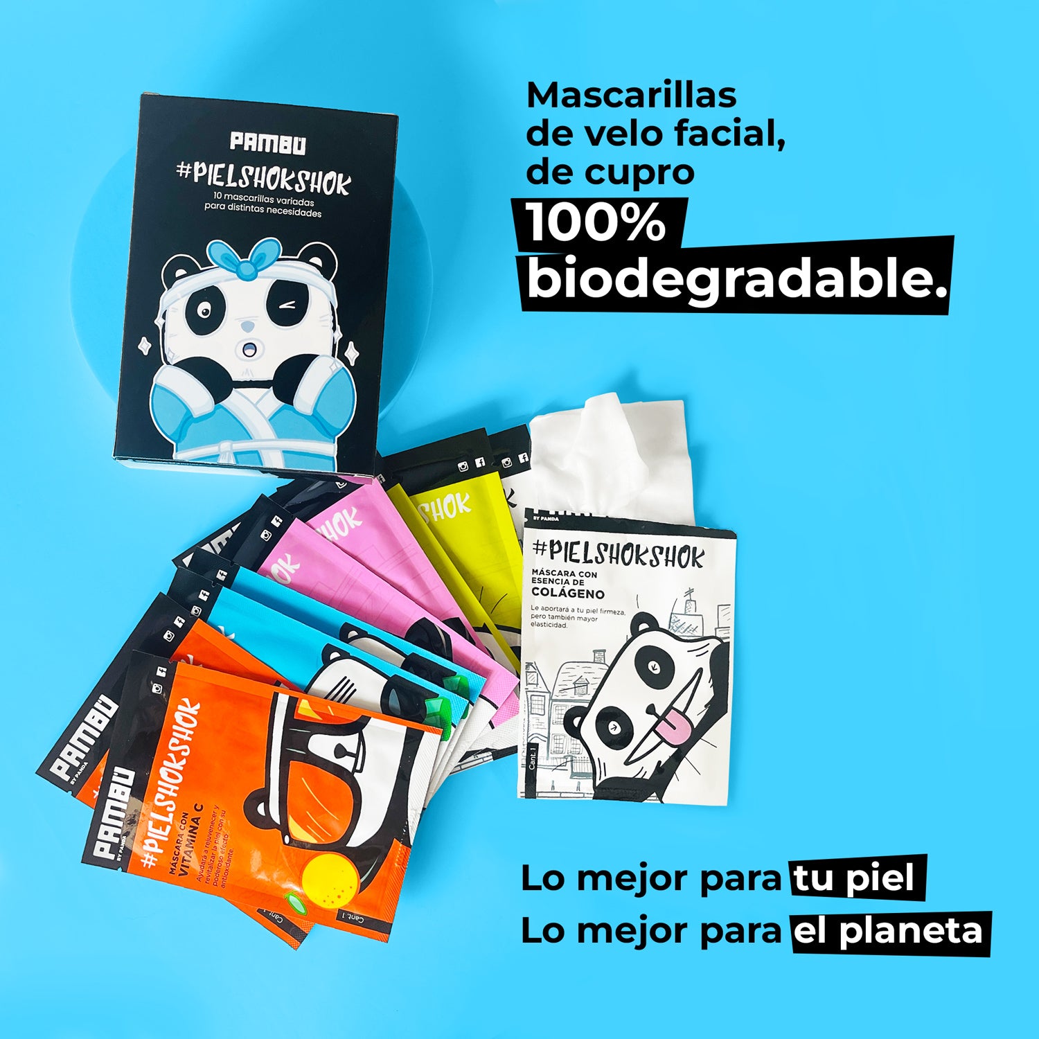 "Kit de Mascarillas Variadas (10 Unidades) - Sheet Masks PAMBÚ | Hidratación y Cuidado Completo
