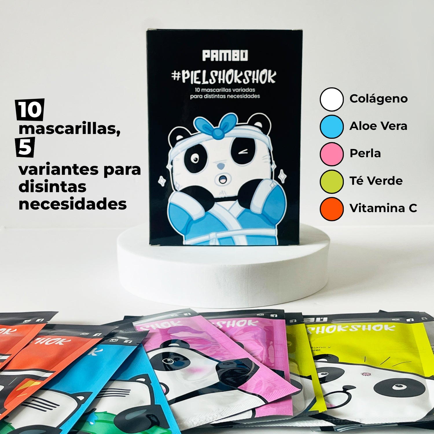 "Kit de Mascarillas Variadas (10 Unidades) - Sheet Masks PAMBÚ | Hidratación y Cuidado Completo