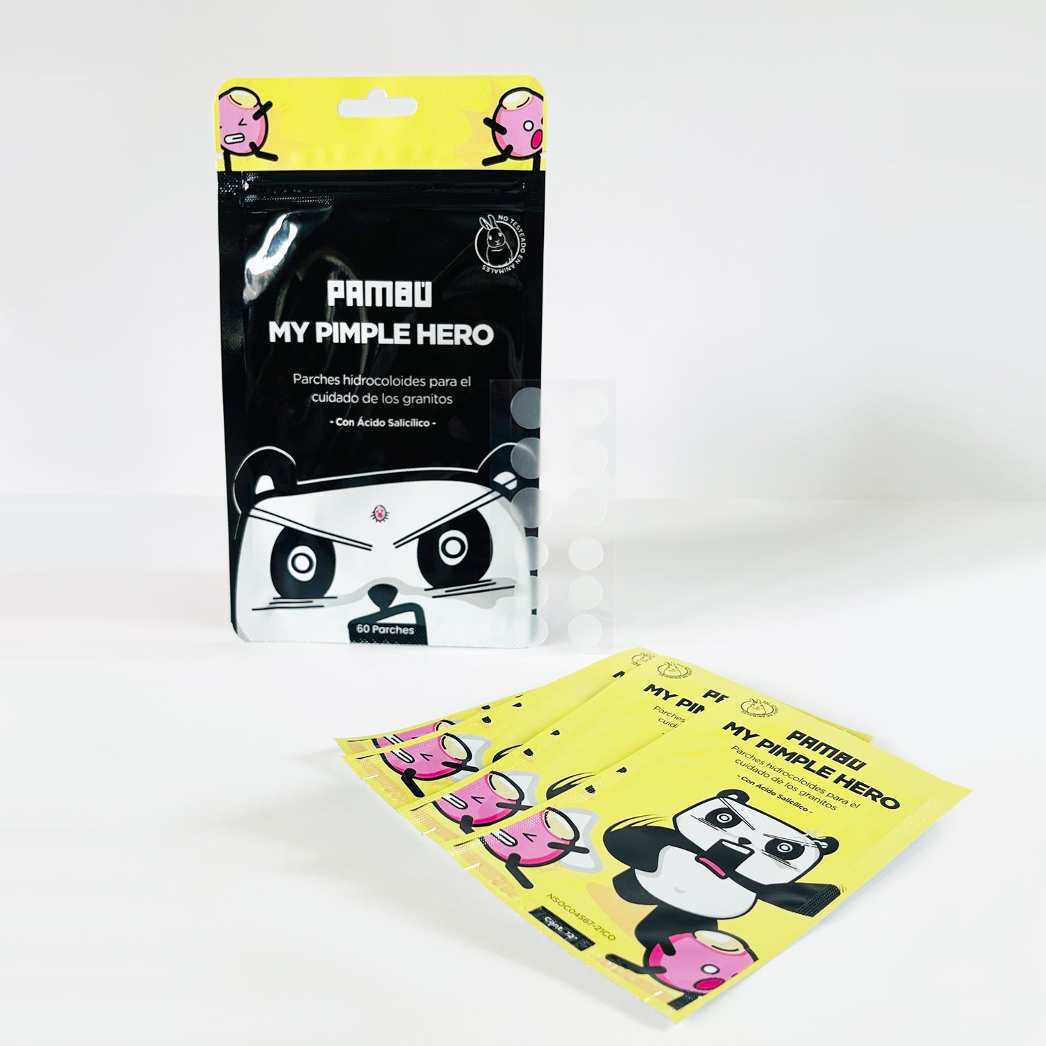 My Pimple Hero PAMBÚ. Parches Hidrocoloides para el Cuidado de los Granintos. 60 pcs