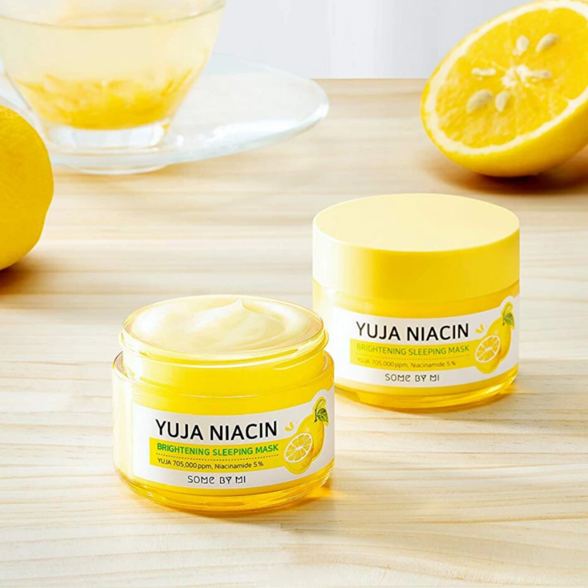 Mascarilla Nocturna Hidratante Anti Manchas - Yuja Niacin Brightening Sleeping Mask Somebymi | Luminosidad y Despigmentación