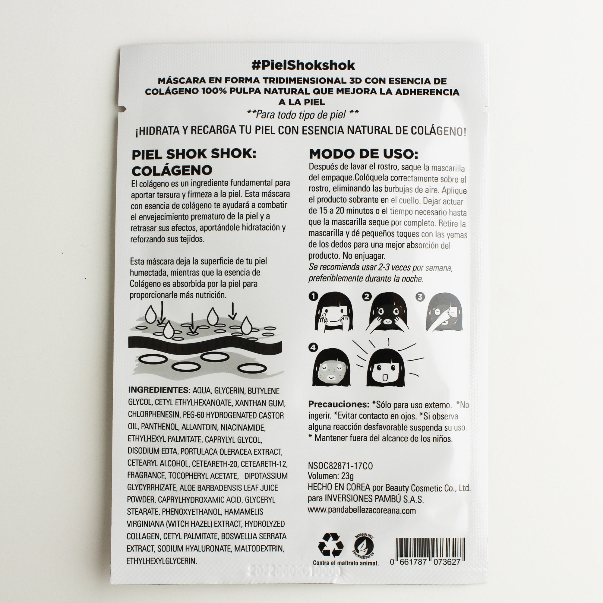 Mascarilla Pambú esencia de Colágeno